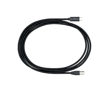 USB Kabel Typ C auf USB 2.0 B Stecker, schwarz, DINIC Polybag, 0,50m