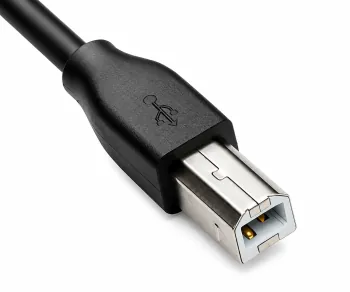 USB кабел тип C към USB 2.0 B щепсел, черен, DINIC кутия с евроотвор, 1,00 м