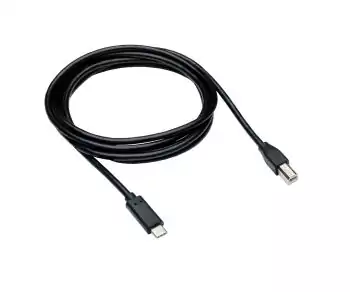 Kabel USB typ C na konektor USB 2.0 B, černý, krabička DINIC s eurootvorem, 1,00 m