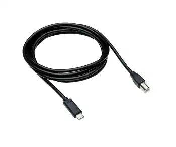 Kabel USB typu C na konektor USB 2.0 B, černý, krabička DINIC s eurootvorem, 2,00 m
