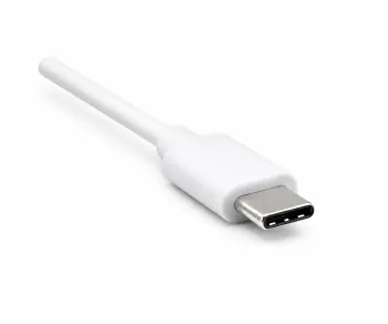 USB кабел тип C към USB 2.0 B щепсел, бял, полиетиленов плик DINIC, 2,00 м