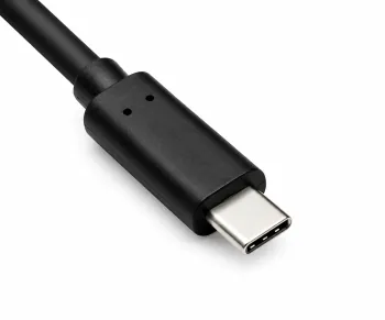 USB кабел тип C към USB 2.0 B щепсел, черен, DINIC кутия с евроотвор, 5,00 м