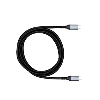 USB 3.2 HQ Daten u. Ladekabel Typ C-C Stecker, unterstützt 100W (20V/5A) Aufladung, 20 GBit/s, schwarz, Box mit Euroloch, 0,50m