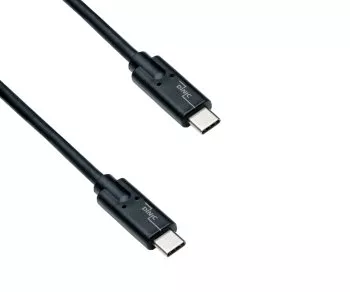 Câble de données et de charge USB 3.2, type C-C mâle, supporte une charge de 100W (20V/5A), noir, DINIC Box avec trou européen, 0,50m