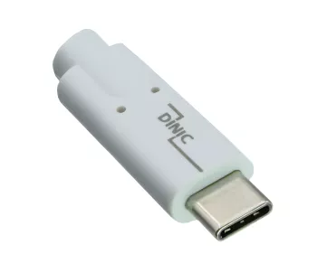 USB 3.2 Daten u. Ladekabel, Typ C-C Stecker, unterstützt 100W (20V/5A) Aufladung, weiß, DINIC Polybag, 0,50m