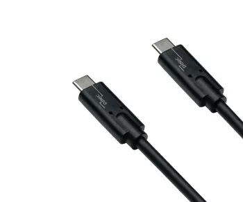 USB 3.2 cable type C to C male, support 100W (20V/5A) charging, black, 1m, DINIC box (carton)