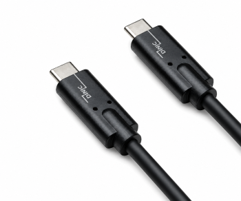 Câble de données et de charge USB 3.2, type C-C mâle, supporte une charge de 100W (20V/5A), noir, polybag, 1m