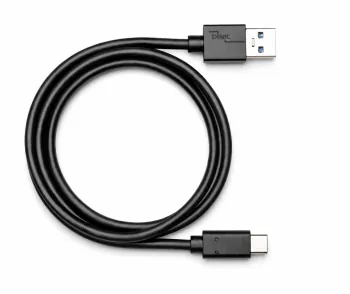 USB 3.1 кабел тип C - 3.0 A щепсел, кабел за пренос на данни и зареждане, 5Gbps, 3A зареждане, черен, DINIC кутия с евроотвор, 0,50 м