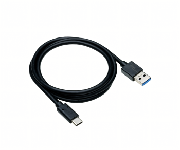 USB 3.1 cable type C - 3.0 A plug, data and charging cable, 5Gbps, 3A charging, black, DINIC box with Euro hole, 0.50m