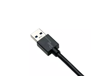 C tipo USB 3.1 kabelis - 3.0 A kištukas, 5Gb/s, 3A įkrovimas, juodas, 0,50 m, DINIC dėžutė