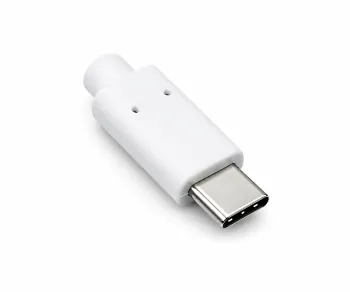 USB 3.1 кабел тип C - кабел за пренос на данни и зареждане 3.0 A, 5Gbps, 3A зареждане, бял, полиетиленов плик DINIC, 0,5 м