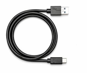 USB 3.1 Kabel Typ C - 3.0 A Daten u. Ladekabel, 5Gbps, 3A charging, schwarz, DINIC Polybag, 1m