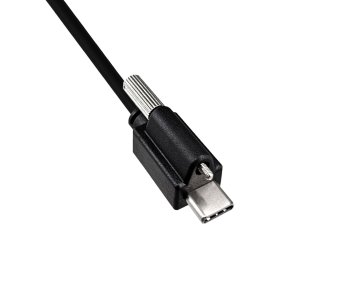 USB 3.1 cable type C+locking - USB 3.0 A, USB C-A cable with locking mechanism on type C plug, black, 2m
