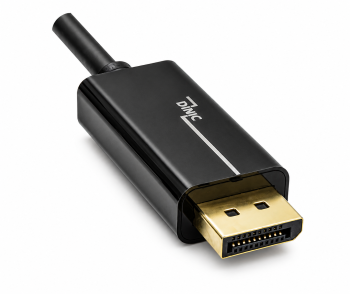 Καλώδιο προσαρμογέα USB τύπου C σε DisplayPort, 4K στα 60Hz, USB 3.1, αρσενικό σε αρσενικό, μαύρο, κουτί DINIC με οπή Euro, 2m