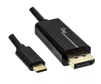 USB 3.1 Kabel Typ C Stecker auf DisplayPort Stecker, 4K*2K@60Hz, schwarz, DINIC Polybag, 2m