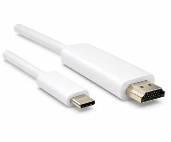 USB 3.1 kaabli tüüp C pistik HDMI pistik, 4K2K@60Hz, HDCP, HDR, valge, DINIC karp euro auguga, pikkus 1.00m