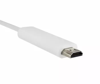 Kabel USB 3.1 typ C s konektorem HDMI, 4K2K@60Hz, HDCP, HDR, bílý, krabička DINIC s eurootvorem, délka 1,00 m