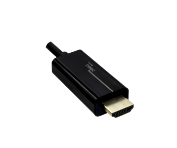 USB 3.1 Kabel Typ C Stecker auf HDMI, 4K2K@60Hz, HDCP, HDR, DP-ALT, schwarz, 2,00m, DINIC Box mit Euroloch