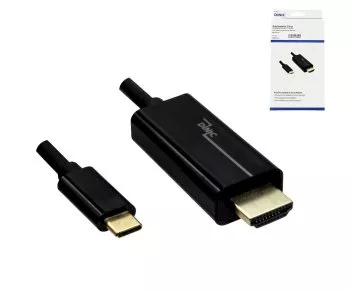 USB 3.1 kaapeli tyyppi C pistoke HDMI, 4K2K@60Hz, HDCP, HDR, musta, pituus 2.00m, laatikko