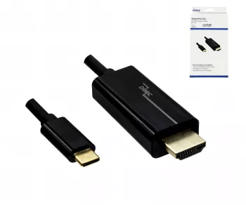 MAG Kabel USB 3.1 cable type C male to HDMI 4K2K 60Hz HDCP HDR black length 2 00m box