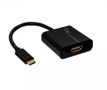 Adapter USB type C-plugg til HDMI-kontakt, 4K*2K@60Hz, HDR, svart, polybag