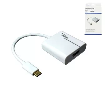 Adapter USB Type C male to HDMI female, white, DINIC Box 4K*2K@60Hz, HDR, DINIC Box, white