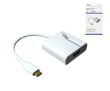 Adapter USB tüüp C pistik HDMI pistikupessa, 4K*2K@60Hz, HDR, valge, DINIC Box