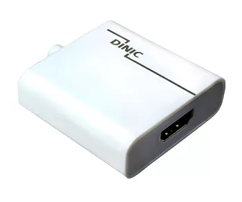Adapter USB type C plug to HDMI socket, 4K*2K@60Hz, HDR, white, DINIC polybag