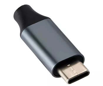 Adapter USB C-stekker/RJ45 Gbit LAN-aansluiting, 10/100/1000 Mbps met autodetectie, space grijs, DINIC-box met Euro-gat, lengte 0,20m