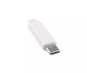 Adapter USB C Stecker / RJ45 Gbit LAN, 10/100/1000 Mbps mit Auto-Erkennung, weiß, DINIC Box mit Euroloch, Länge 0,20m
