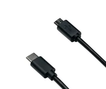 USB 3.1 kabelis no C tipa kontaktdakšas uz mikro B tipa kontaktdakšu, melns, 1,00 m, DINIC polipakete