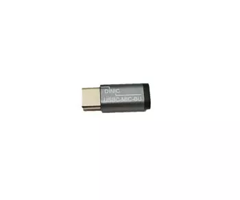 Adapter, vtič USB C v vtičnico Micro USB, aluminijast, vesoljsko siv, škatla DINIC