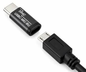 Адаптер, USB C щепсел към micro USB гнездо, алуминий, космическо сиво, DINIC кутия с евроотвор
