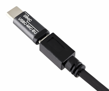 Adapter, USB C plug to micro USB socket aluminium, space grey