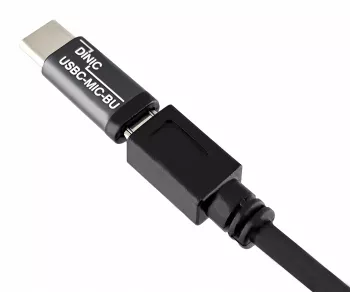 Adapter, USB C-stekker naar micro USB-aansluiting aluminium, spacegrijs