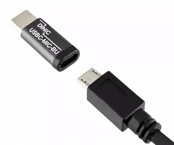 Adapter, USB C-stekker naar micro USB-aansluiting aluminium, spacegrijs