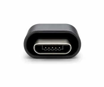 Адаптер, микро щепсел към USB C гнездо, алуминиева кутия, космическо сиво, DINIC Box