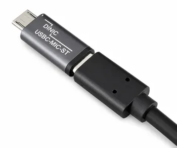 Адаптер, микро щепсел към USB C гнездо, алуминиева кутия, космическо сиво, DINIC Box