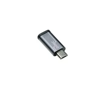 Adapter, Micro Stecker auf USB C Buchse Alu, space grau