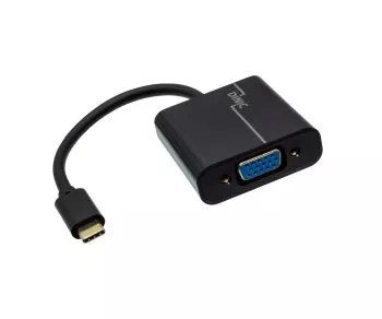 Adaptador de conector USB 3.1 tipo C a toma VGA, negro, bolsa de plástico