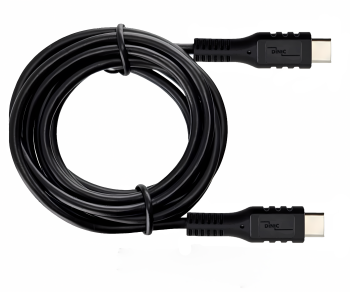 DINIC USB type C to C charging cable, 2x USB type C plug, 60W, 3A, OD: 3.5mm, black, DINIC polybag, 1m