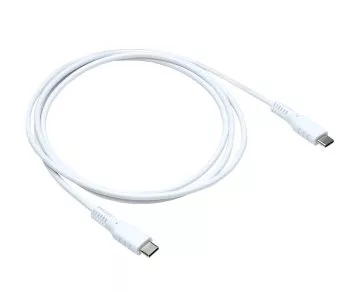 Polnilni kabel USB tipa C do C, bel, škatla, 1,5 m 2x vtič USB tipa C, 60W, 3A, škatla DINIC