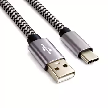 DINIC USB tüüp C-A laadimiskaabel, HQ alumiiniumist pistik, 5 V, 3 A, nailonkaabel, kosmosesinine, sooduspakkumine, 0,50 m