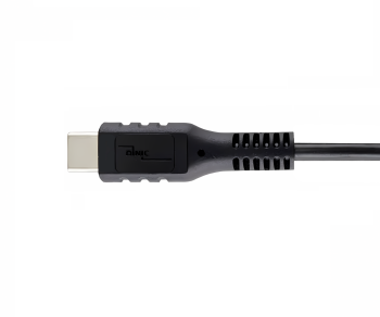 USB tipo C a C 90°, cable de carga, C a C en ángulo, 60 W, 3 A, OD: 3,5 mm, negro, bolsa de polietileno, 1 m