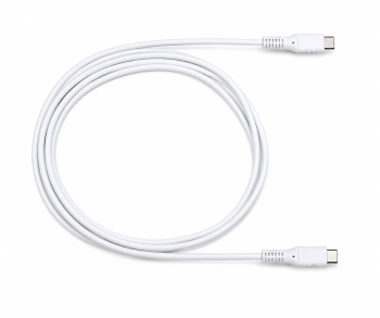 Cavo di ricarica DINIC USB tipo C a C, 2x spina USB tipo C, 60W, 3A, OD: 3,5 mm, bianco, in confezione promozionale DINIC, 1,5 m