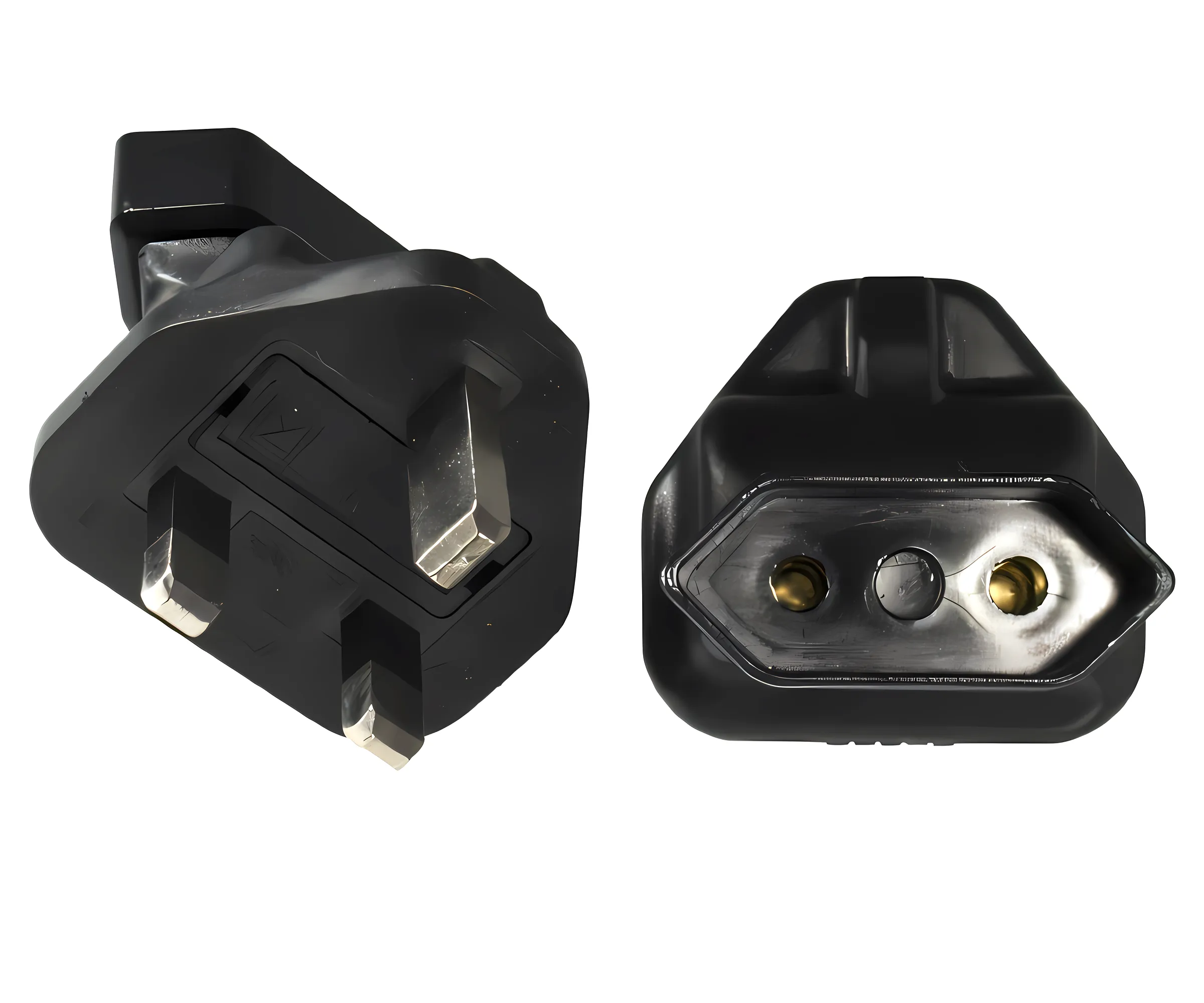 UK Netzadapter mit Aufnahme für 2-poligen Eurostecker auf Typ G