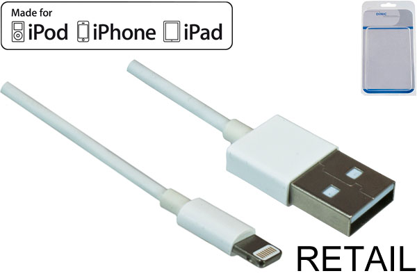 Onschuldig vloeistof spoor MAG Kabel - iPhone/iPad/iPad mini Lightning cable, 1m Apple 8pin to USB  2.0, MFI certified, white