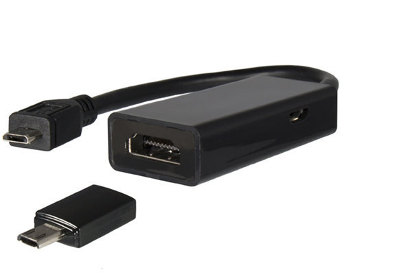 Кабель переходник адаптер MHL - HDMI - micro USB для подключения смартфона к монитору 15 см 2 шт