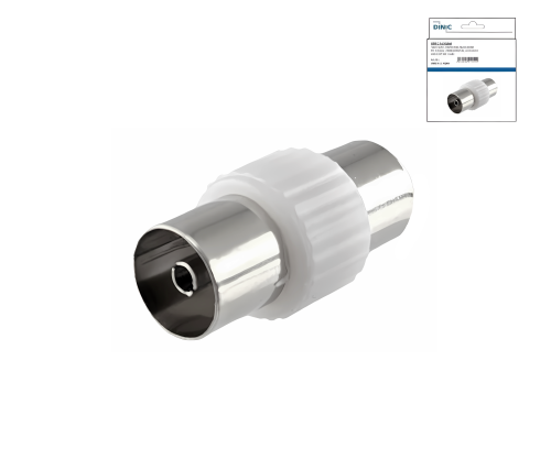 IEC double socket for antenna cable, antenna socket to antenna socket, DINIC box with Euro hole