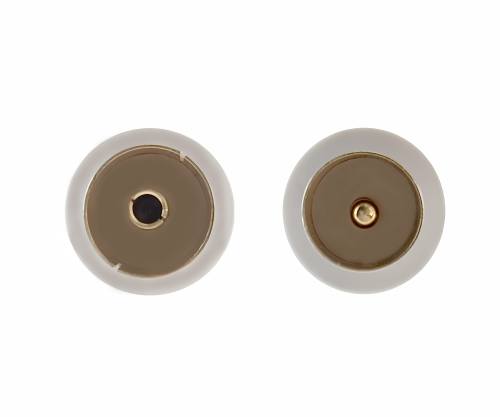 Cavo coassiale per antenna da spina a presa, placcato oro, quadrupla schermatura, bianco, scatola DINIC con foro Euro, lunghezza 5,00m